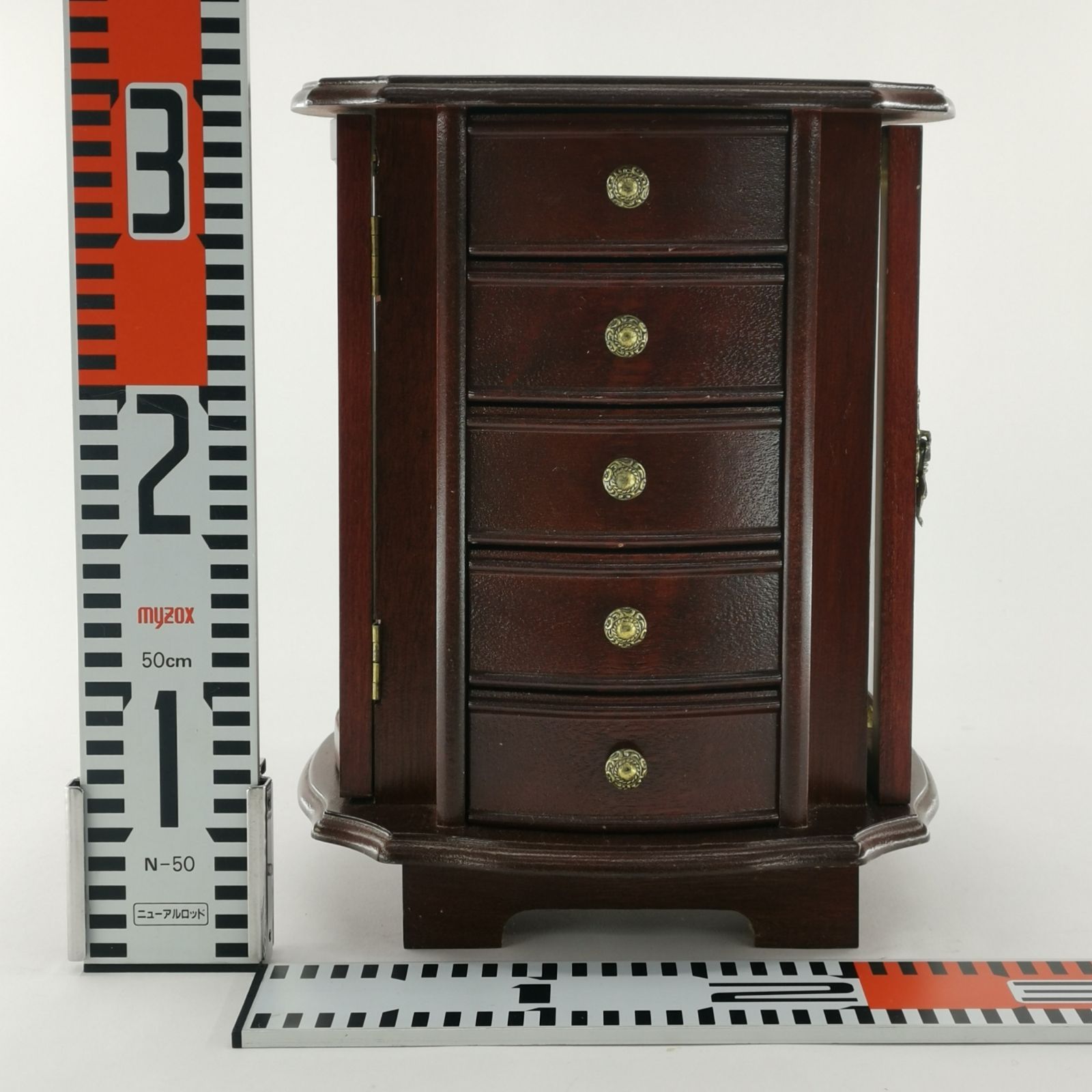 KISEI・WAKAMIYA ジュエリーボックス 回転式 木製 レトロ