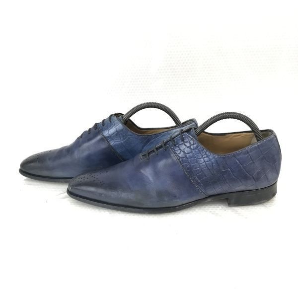 試着交換OK！フランチェスコ ベニーニョ/francesco benigno☆ホールカットシューズ【7.5/26.0/NAVY  BLUE/クロコダイル型押しu0026スムース レザー】doress shoes◇bH-162 #BUZZBERG - メルカリ