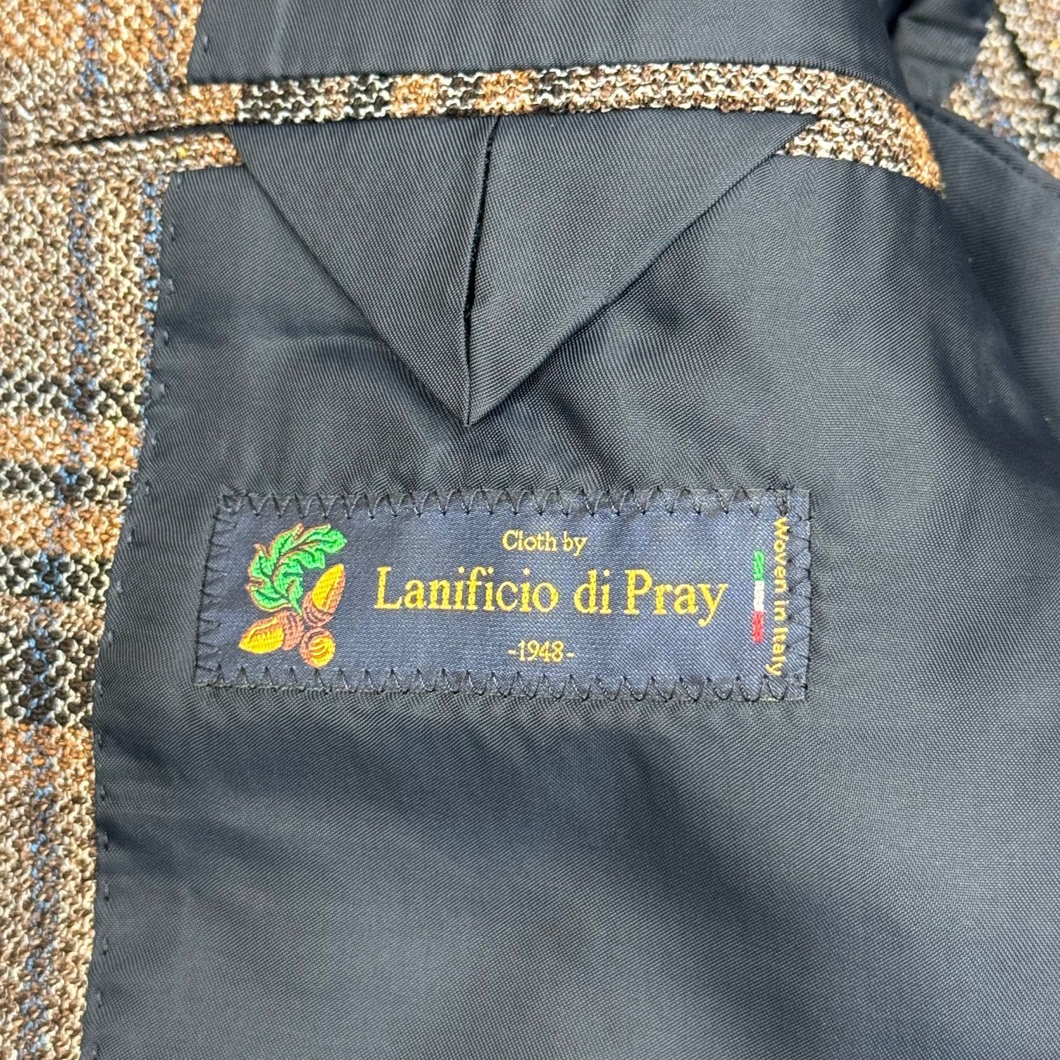 SHIPS Lanificio di Pray ジャケット ツイードチェック 2Bテーラード 