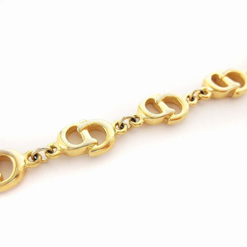 Christian Dior ゴールドカラー　ロゴ　ブレスレット　トロッター Christian Dior ディオール ロゴブレスレット