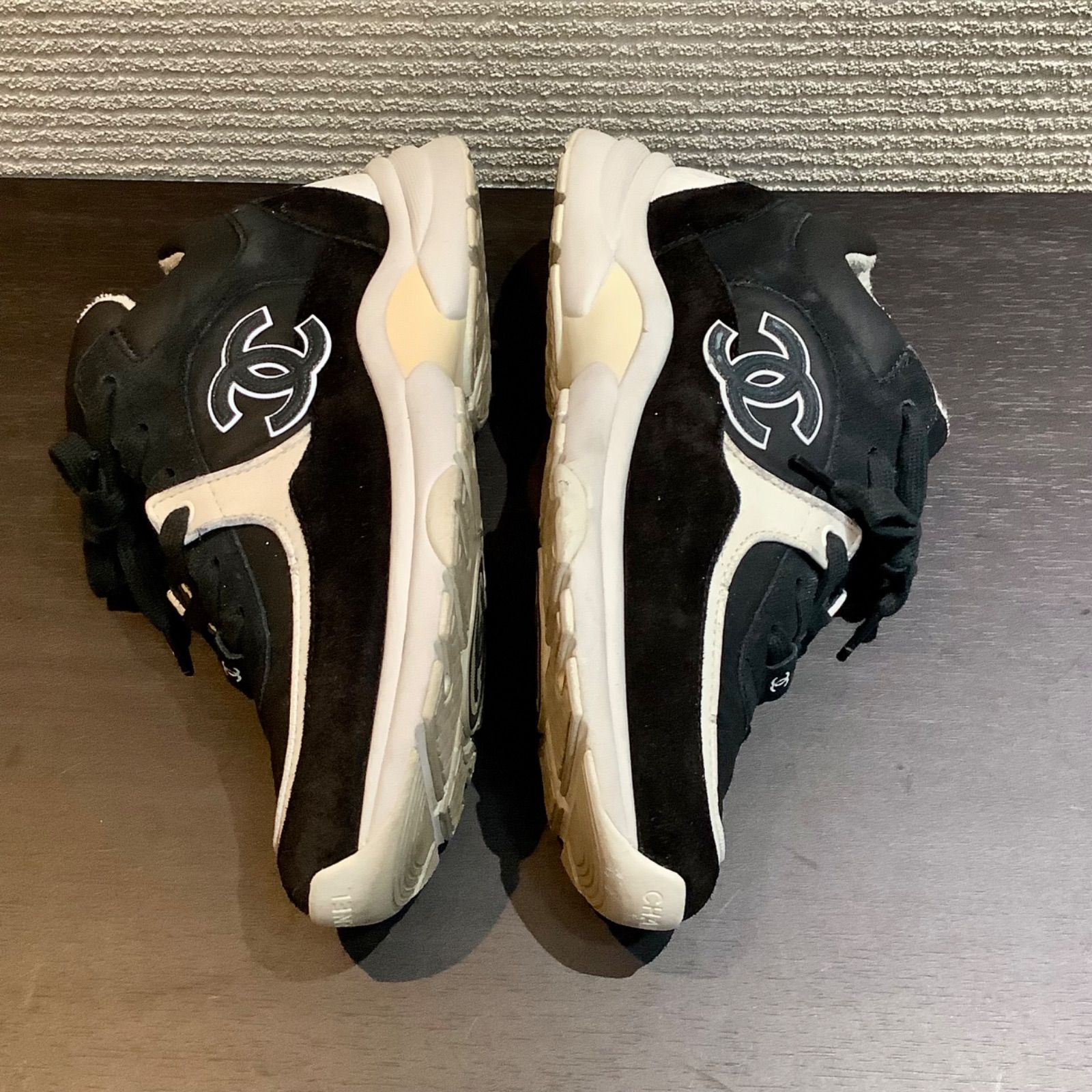 シャネル CHANEL Low Top Trainer ココマーク スニーカー シューズ 黒 