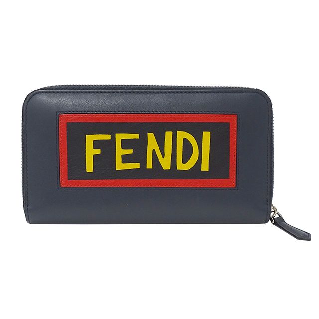 フェンディ FENDI 財布 レディース メンズ ブランド 長財布 レザー ネイビー BLUE ラウンドファスナー おしゃれ カジュアル 紺 可愛い  【中古】 - メルカリ