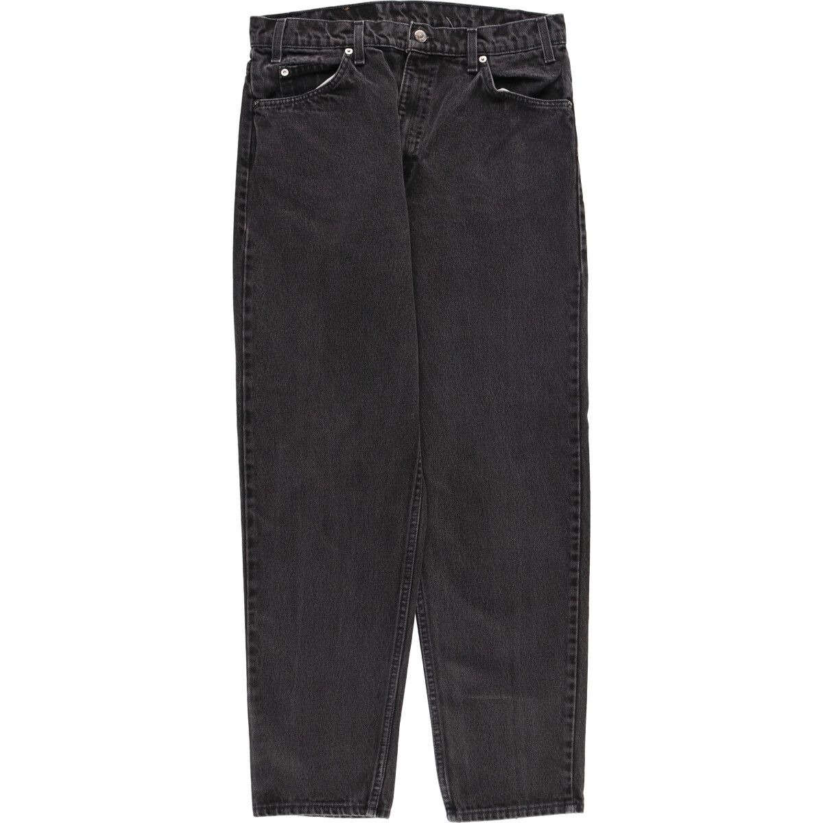 古着 90年代 リーバイス Levi's 550 RELAXED FIT TAPERED LEG オレンジタブ ブラックデニム テーパードデニムパンツ USA製/eaa494410