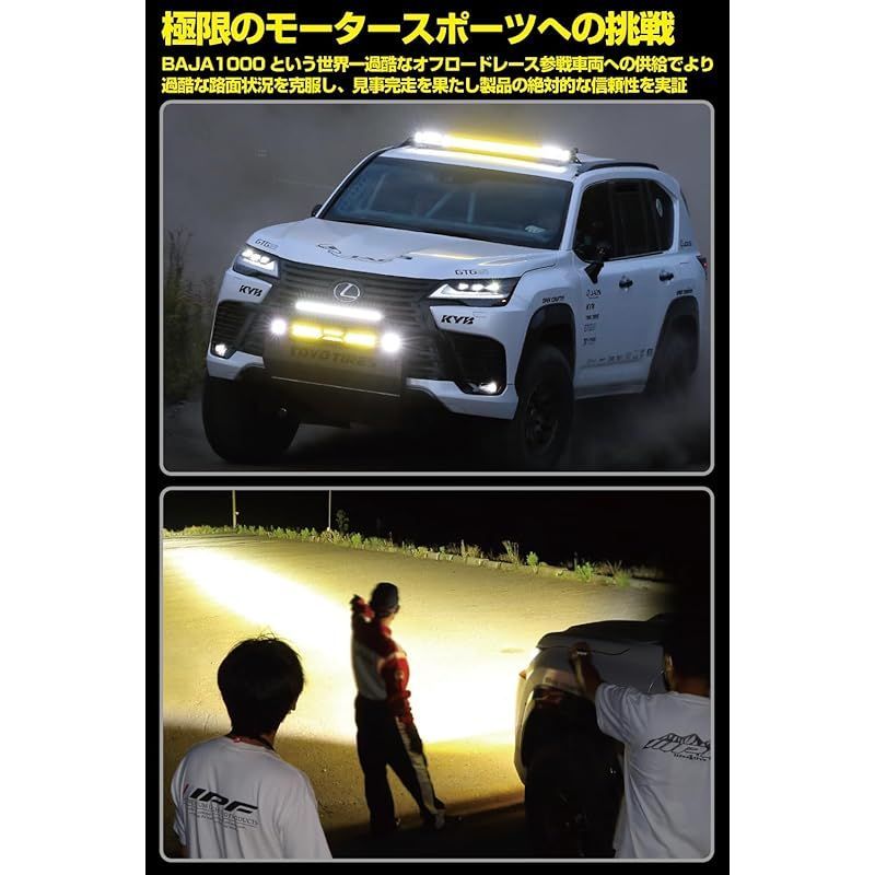 IPF フォグランプ LED 2インチ 角型 2200lm(27,000cd) 6000K ホワイト 12V用 2個入 ドライビング配光 ダブルサイズ  軽量 コンパクト 防水 S-632 - メルカリ