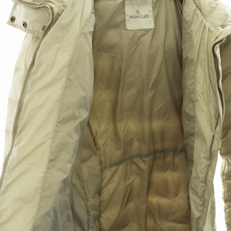 モンクレール MONCLER フラム FLAMME GIUBBOTTO ダウンコート ロング丈 フード アウター 1 M ベージュ  32093499290554155 /AN23 - メルカリ