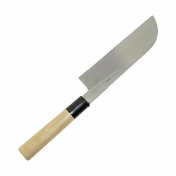 堺の包丁 堺一文字吉国作 白二鋼 鎌薄刃 包丁195mm