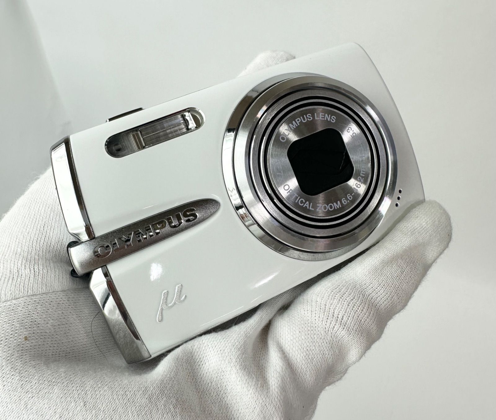 動作確認済み OLYMPUS μ 1020 ホワイト 美品 OLYMPUS μ 1020コンパクトデジタルカメラ OLYMPUS オリンパス μ1020