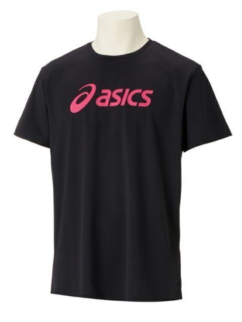 asics アシックス ES DRY SPAIRAL LOGO SS SH パフォーマンスブラックXブライトローズ L 2031E020 2 | スポーツ メンズ L ブラック 黒 服 衣類 衣料品ウェア ウエア トップス シャツ Tシャツ 半袖 ドライ 吸