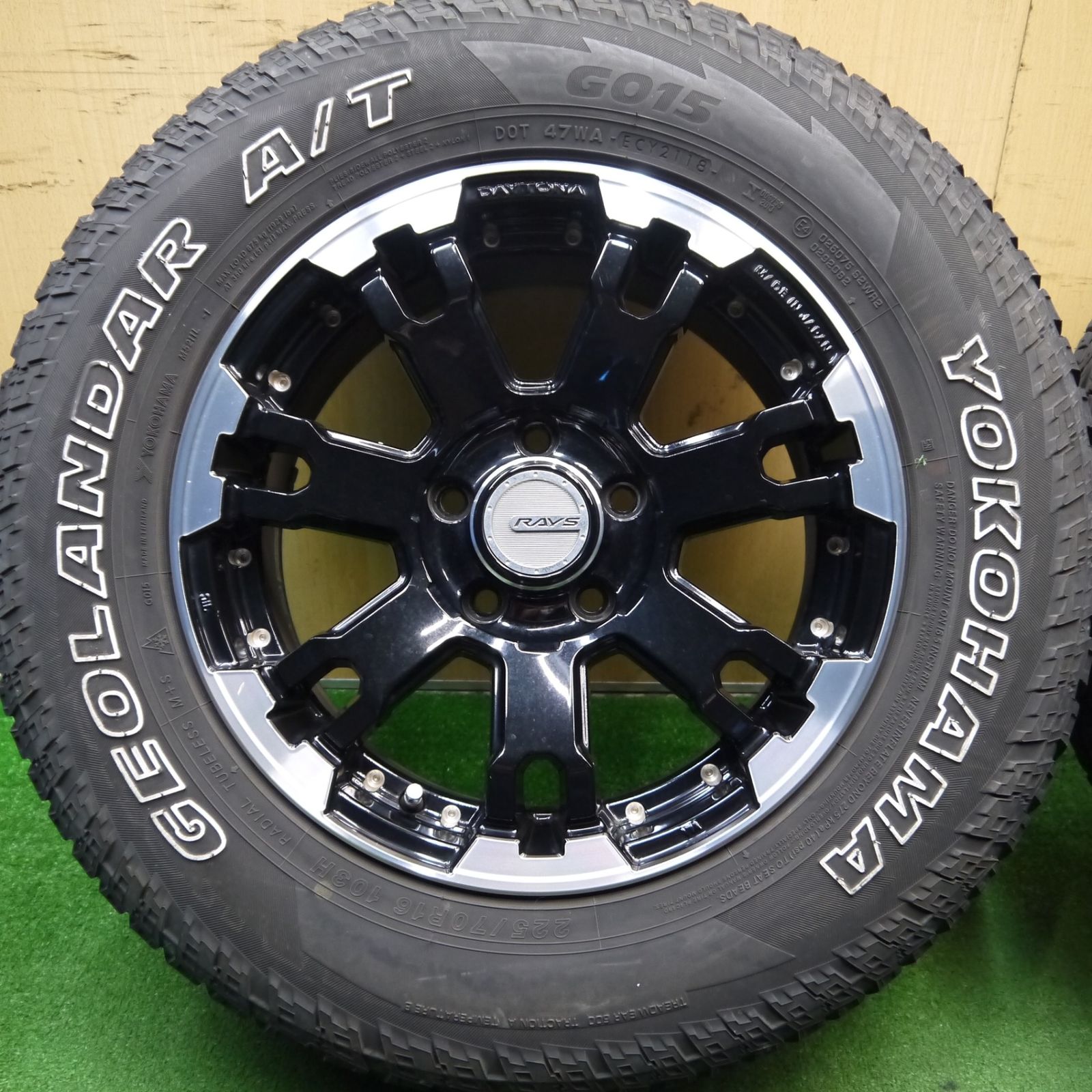 バリ溝！キレイ！9.5分☆RAYS DAYTONA FDX-F7 225/70R16 ヨコハマ 