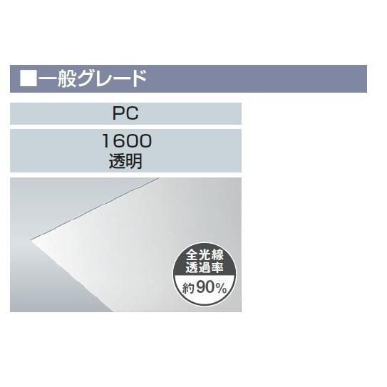 ポリカーボネートプレート 一般グレード PC 1600 厚み：3mm 1枚 特注サイズ W：400～1,000mm H：1,001～1,500mm タキロンシーアイ