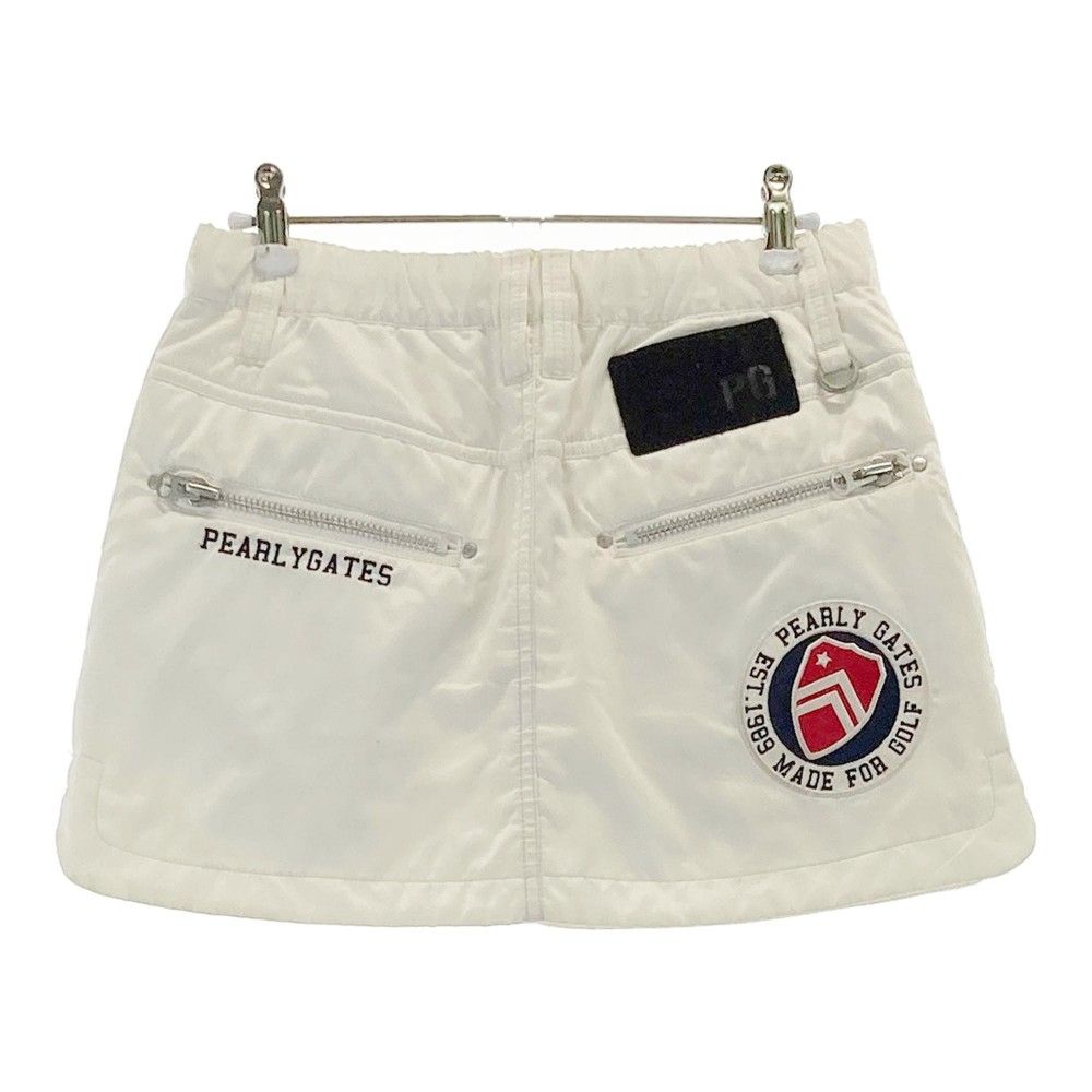 サイズ：0 PEARLY GATES パーリーゲイツ 中綿スカート ロゴワッペン