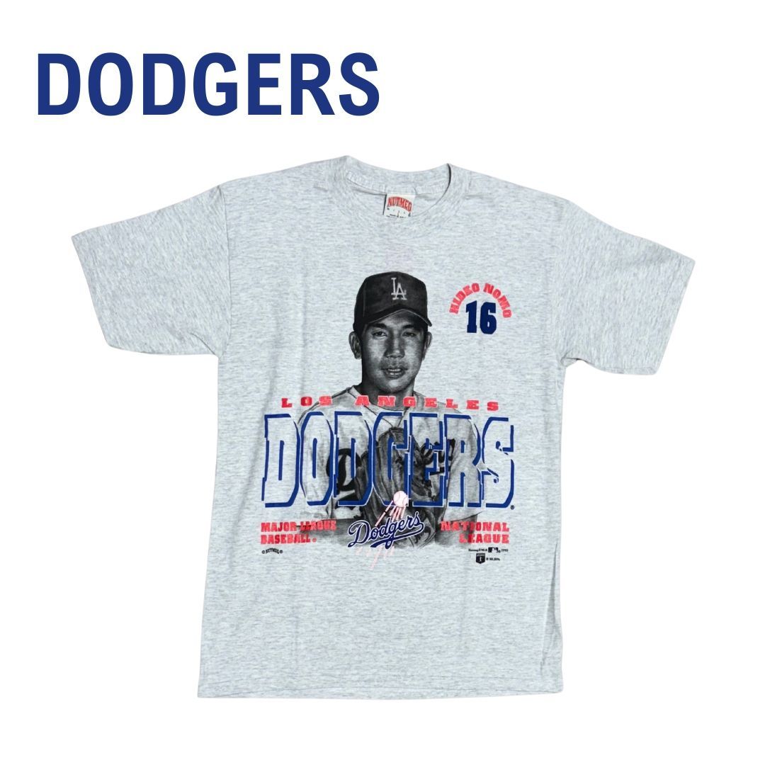 90s DOGERS NOMO オフィシャル ロサンゼルス ドジャース 野茂英雄 Tシャツ Lサイズ