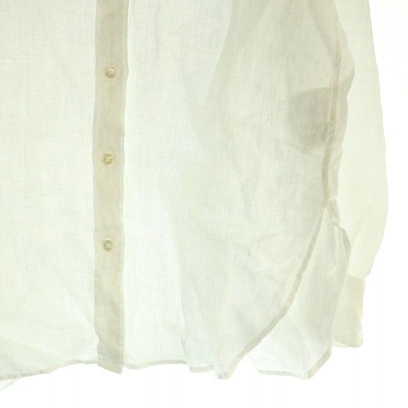 ★フレームワーク★FRENCH LINEN ビッグシャツ ホワイト FRAMeWORK（フレームワーク）の「FRENCH LINEN ビッグシャツ