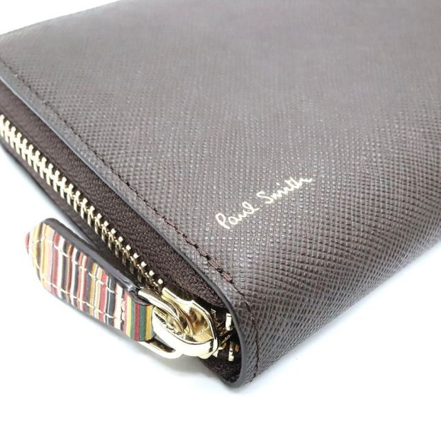 未使用級 ポールスミス 長財布 ラウンドファスナー ジップストローグレイン Paul Smith ポールスミス 長財布 ラウンドファスナー ラウンドジップ