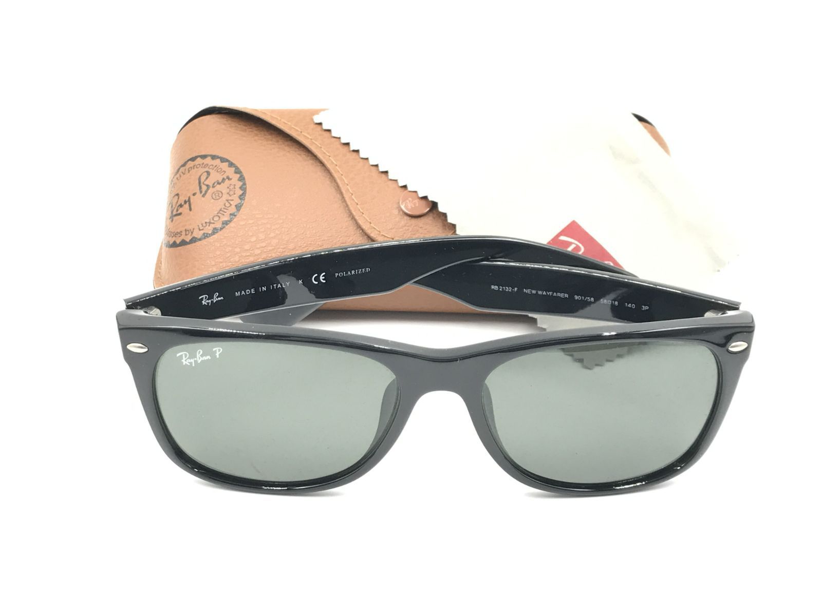 極美品】 Ray-Ban 偏光サングラス rb2132f 90158 レイバン ウェイ