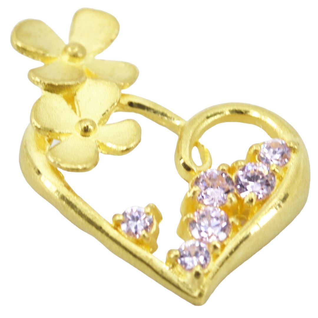 K24 ハート型ペンダントトップ