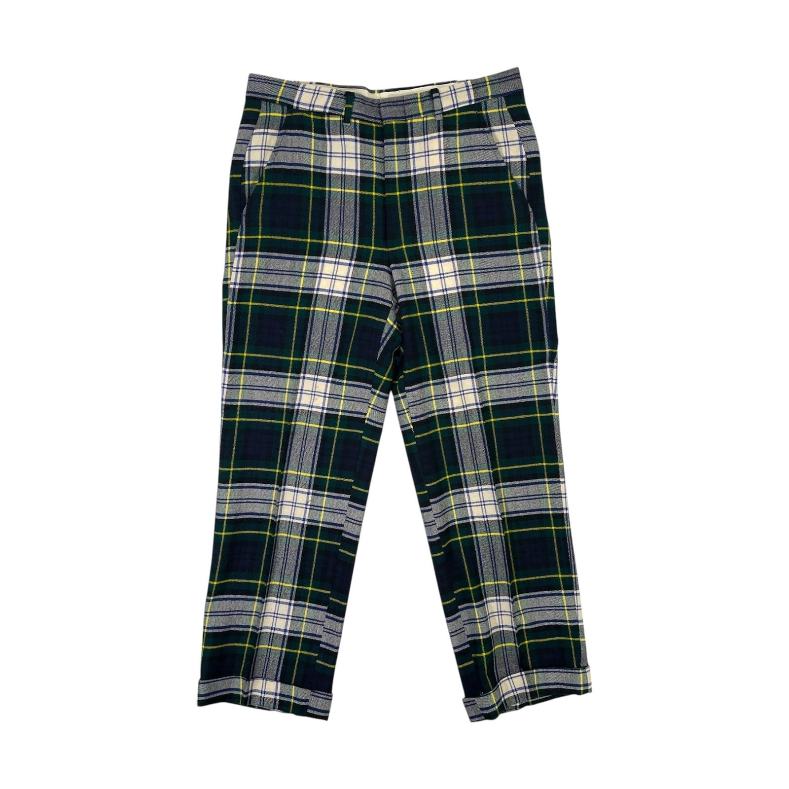 80s vintage BROOKS BROTHERS ブルックスブラザーズ USA製 タータンチェック スラックスパンツ W31/グリーン/talon
