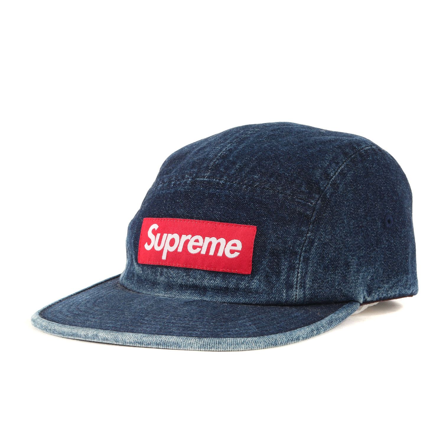 Supreme シュプリーム キャップ ウォッシュド デニム ボックスロゴ キャンプキャップ (Washed Chino Twill Camp Cap) インディゴ 帽子 box logo【メンズ】