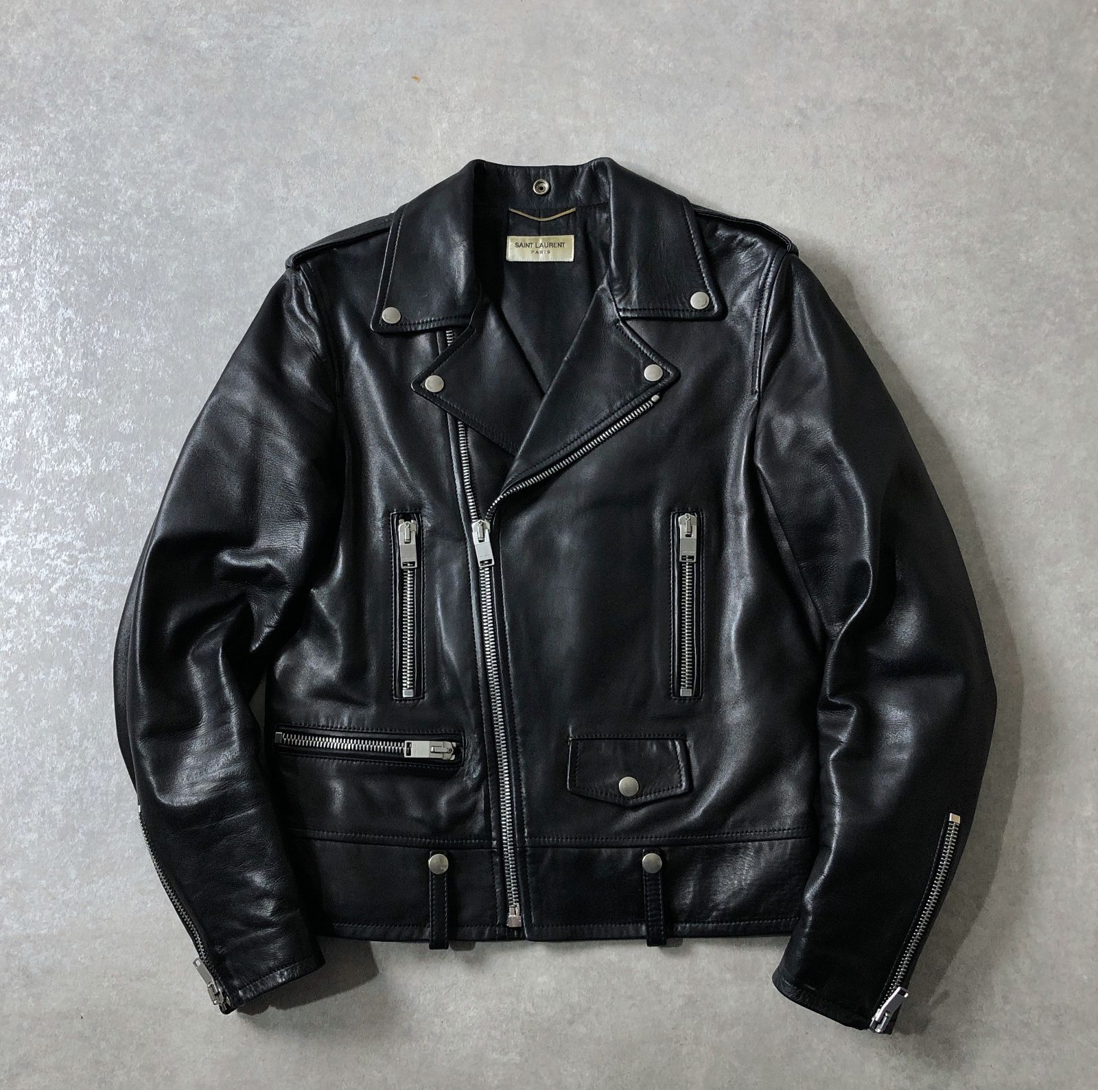 エディ着 SAINT LAURENT PARIS 14AWトラッパー ジャケット 