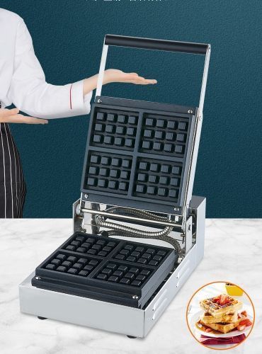 電気 長方形 ワッフルベーカー ワッフル メーカー 焼成取数4個 業務用 家庭用 １0０V