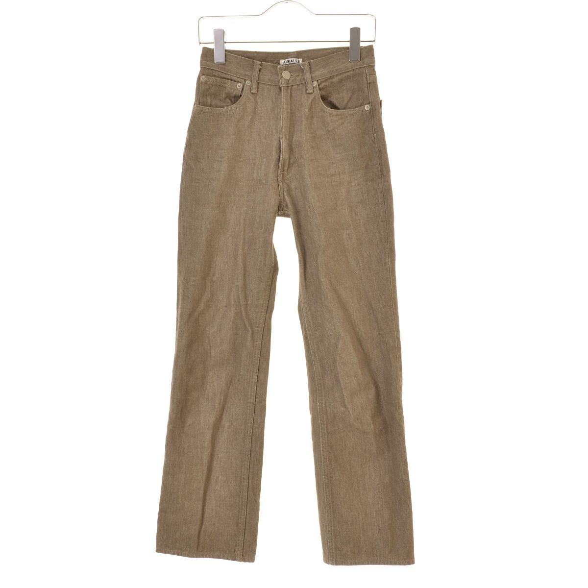 AURALEE】A23AP02MD HARD TWIST BROWN DENIM 5P PANTSデニムパンツ