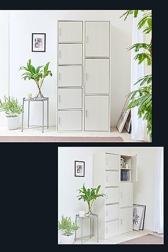3段の扉付き収納 整理棚