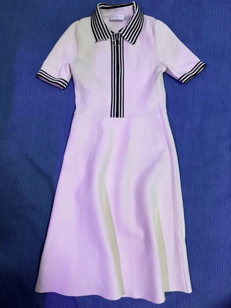 ワンピース sandro SANDRO(サンドロ) ボタンアップ ニット ワンピース 新品 36