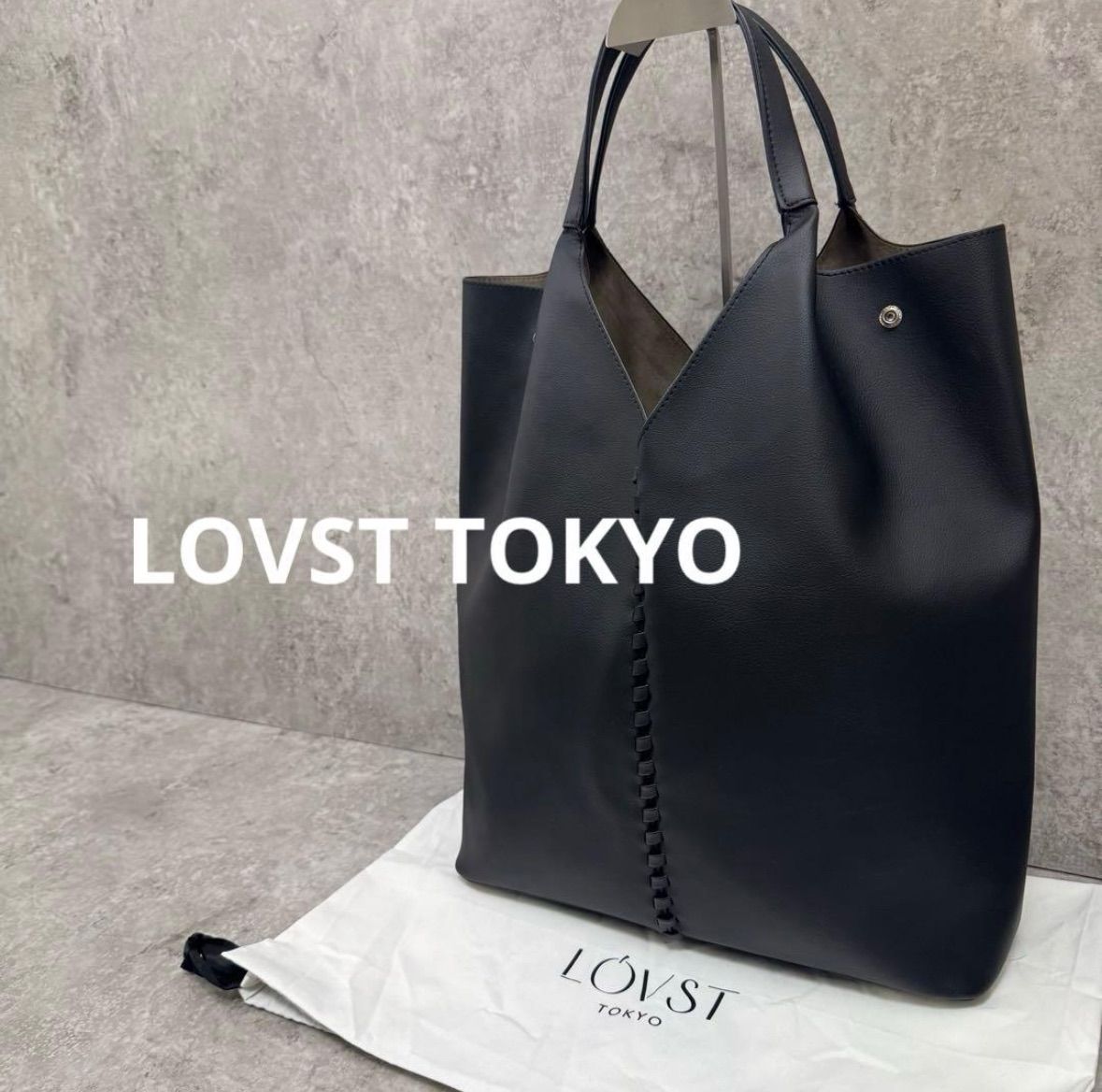 美品】LOVST TOKYO Grape Vine Tote Bag トートバッグ グレープレザー