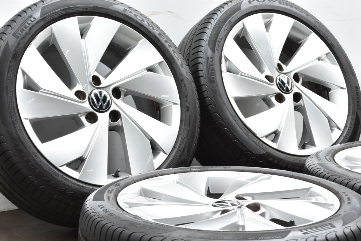 2025年製 フォルクスワーゲン ゴルフ8 純正 17in 7.5J 51 PCD112 ピレリ パワジー 225|45R17 VW GOLF 5 6 7 流用 ノーマル戻し