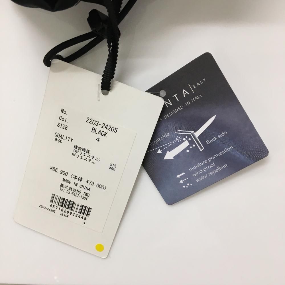 フード付きブルゾン 黒×白