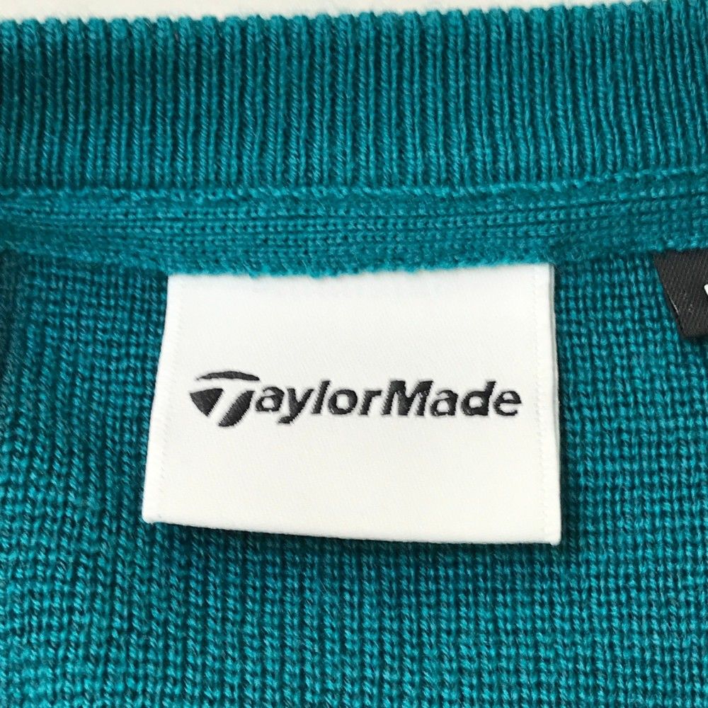 サイズ：M TAYLOR MADE テーラーメイド 2022年 ニットセーター ロゴ総柄 ブルー系 [240101360511] ゴルフウェア レディース ストスト サイズ：M TAYLOR MADE テーラーメイド 2022年 ニットセーター