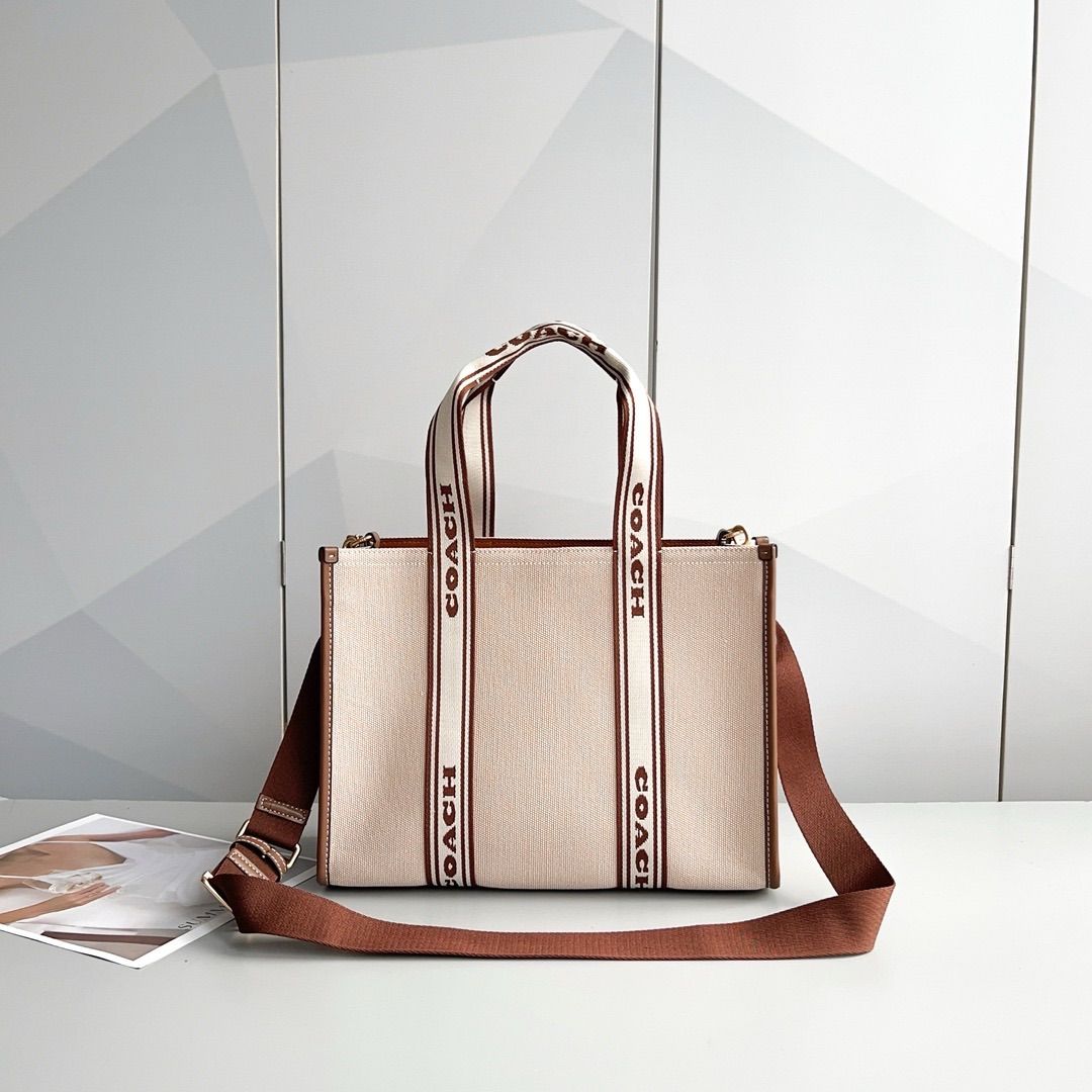 コーチ バッグ COACH キャンバス トート レザー ロゴ スミス 2way 斜め 