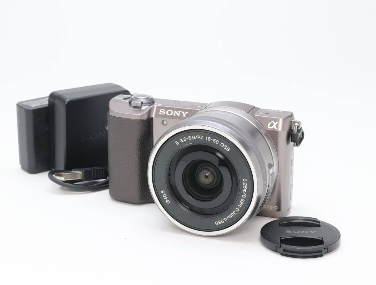 B 並品 SONY ソニー α5100 パワーズームレンズキット E PZ 16-50mm ブラウン ILCE-5100L-T シャッター回数3263 初期不良返品対応 99-108
