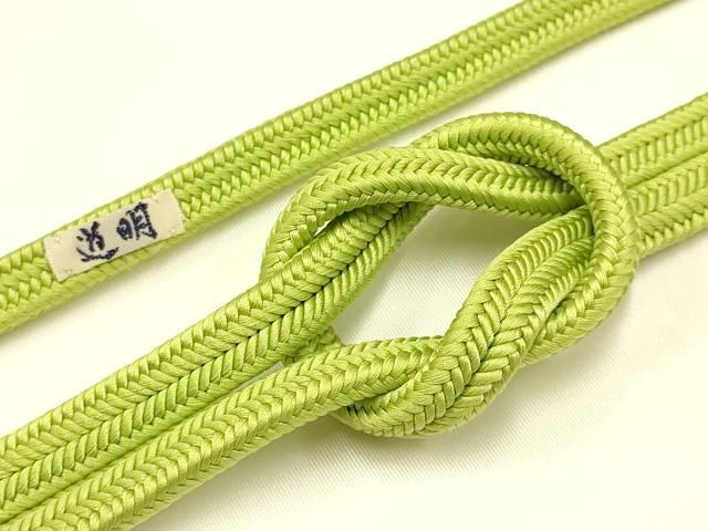 平和屋着物● 上 有職組紐道明 帯締め 冠組 若草色 宮内庁御用 国立博物館御用 東京芸術大学御用 AABA9917ay