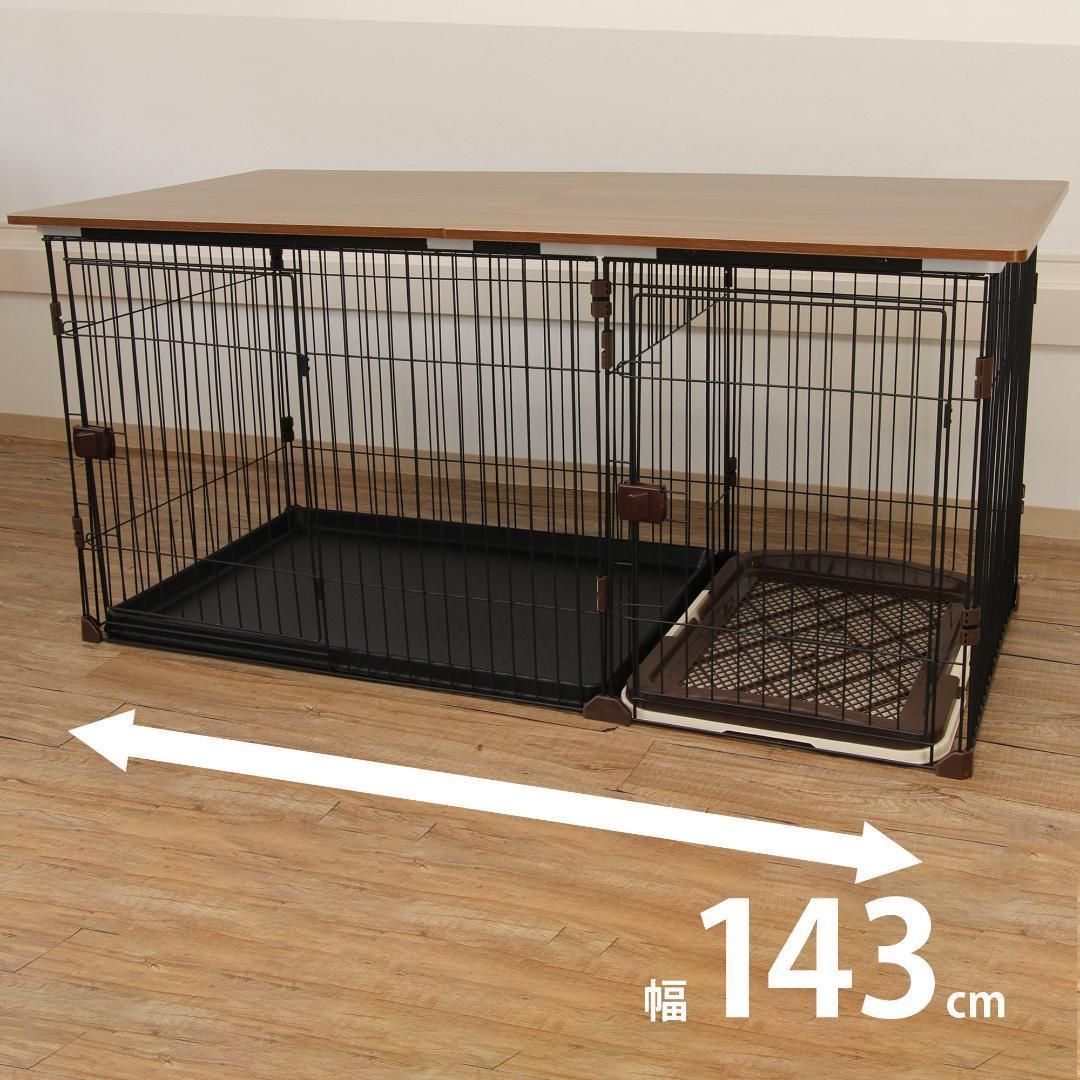 小型犬 ペットケージ ケージ屋根付き トイレトレー