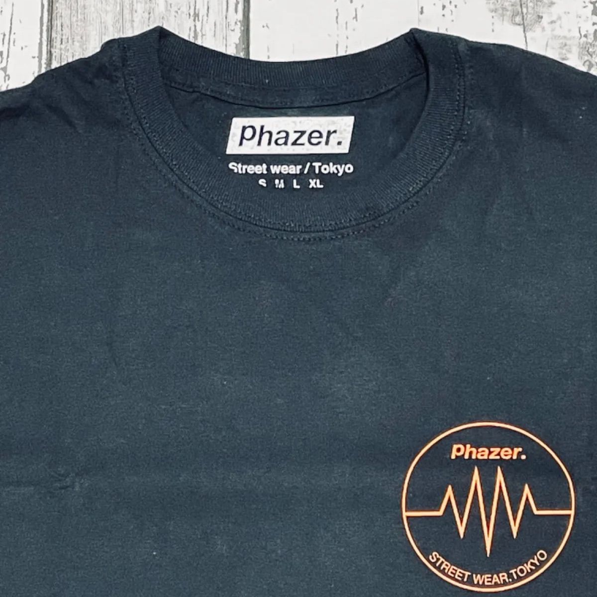 XL】新品 Phazer Tokyo BOX LOGO L/S TEE フェイザー トーキョー ボックス ロゴ ロングスリーブ Tシャツ ロンT  ブラック 感染 東京 G907 - メンズファッション