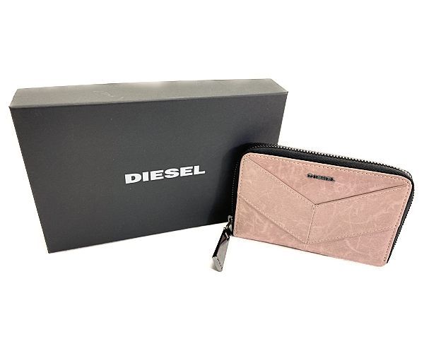 訳あり商品 DIESEL ディーゼル レザー ラウンドファスナー 財布