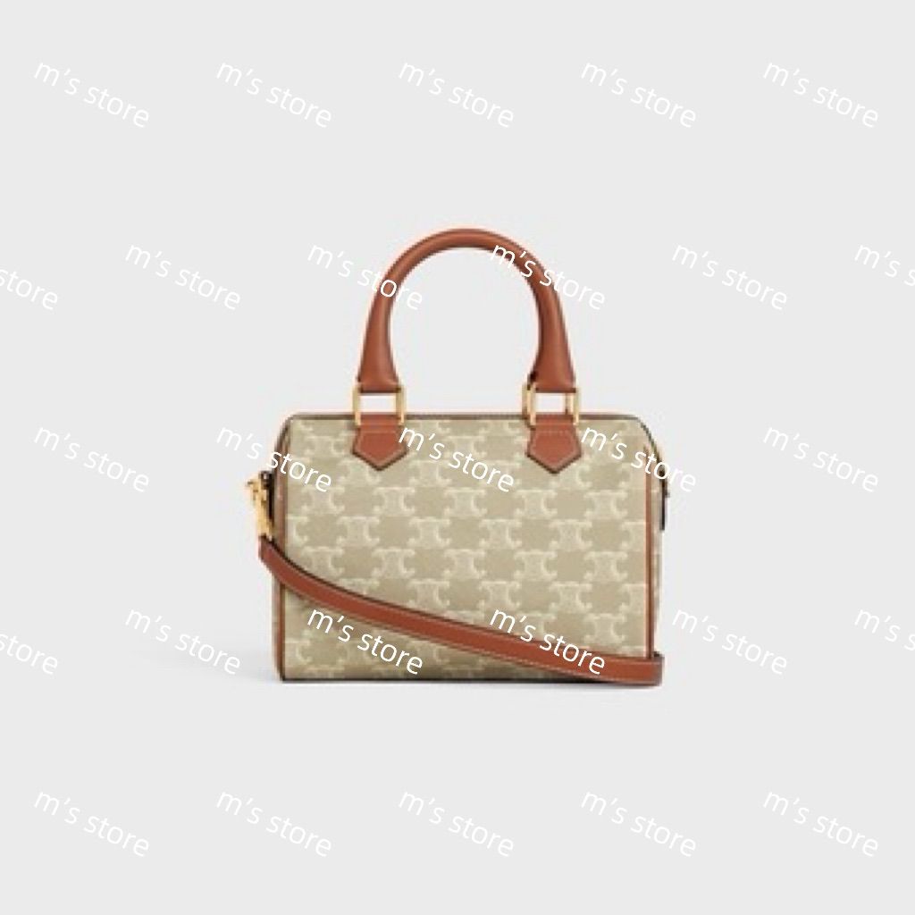 新品 CELINE スモール ボストン セリーヌ トリオンフ グレージュ 