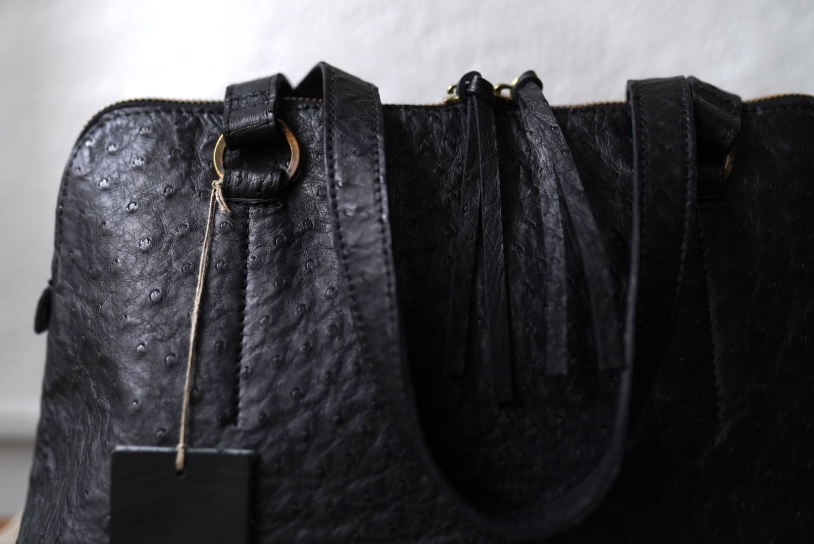 23SS Bauletto L オーストリッチレザーボストンバッグ / tagliovivo 