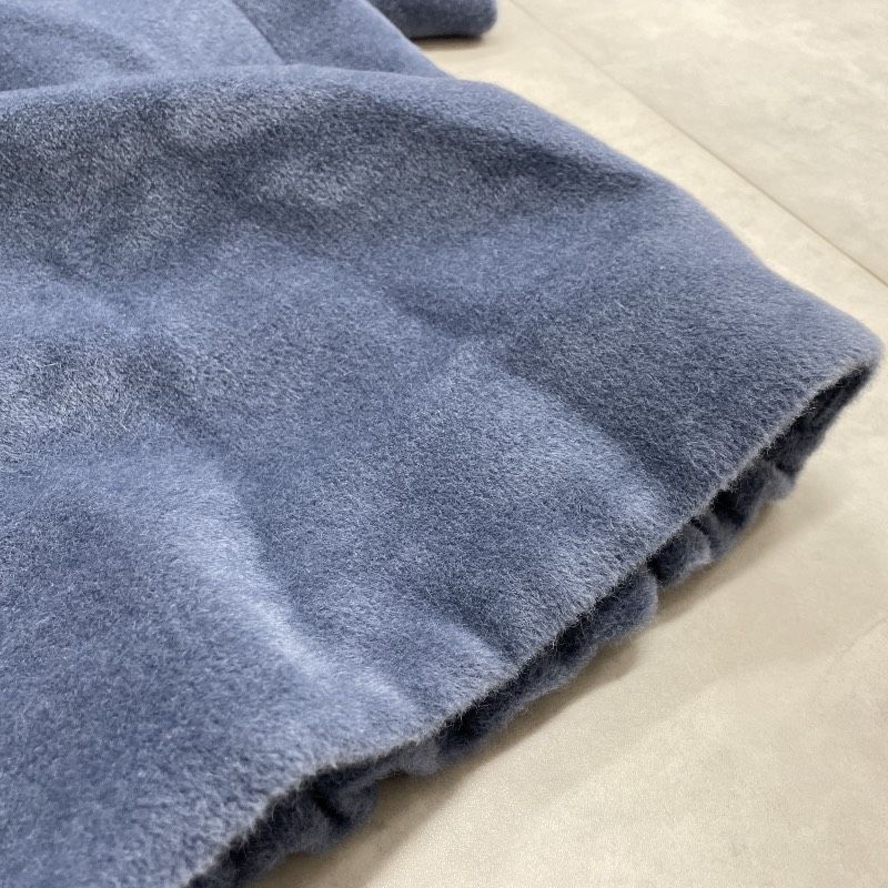  CYCLAS シクラス ブラウス トップス ギャザー バルーン ファー アルパカ ウール ブルー レディース 36 その他 トップス