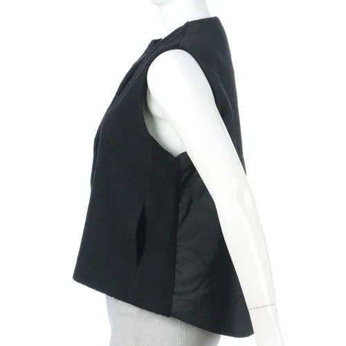 mao made マオメイド 中綿 キルティング ベスト 前開き レディース 秋 冬 おしゃれ 服 キルト ウール アウター ブルー SIROKUMA-CORPORATION_COM