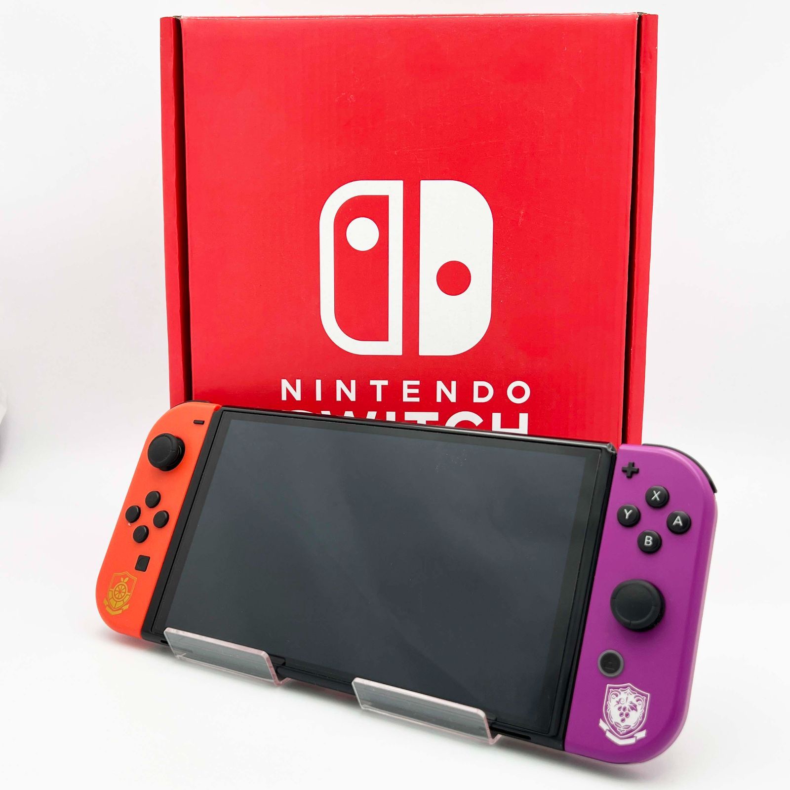 中古】Nintendo Switch(有機ELモデル) スカーレット・バイオレット 