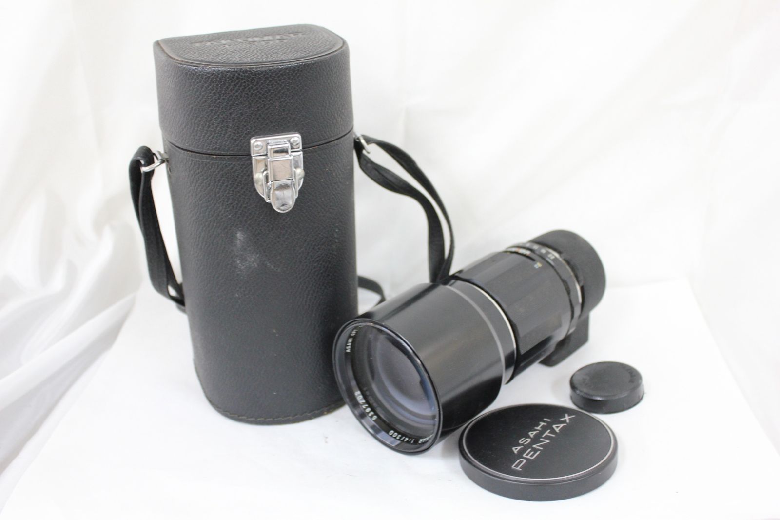 返品保証 ペンタックス Pentax Super-Multi-Coated Takumar 300mm F4 三脚座 前後キャップ ケース付き M42マウント レンズ M5984