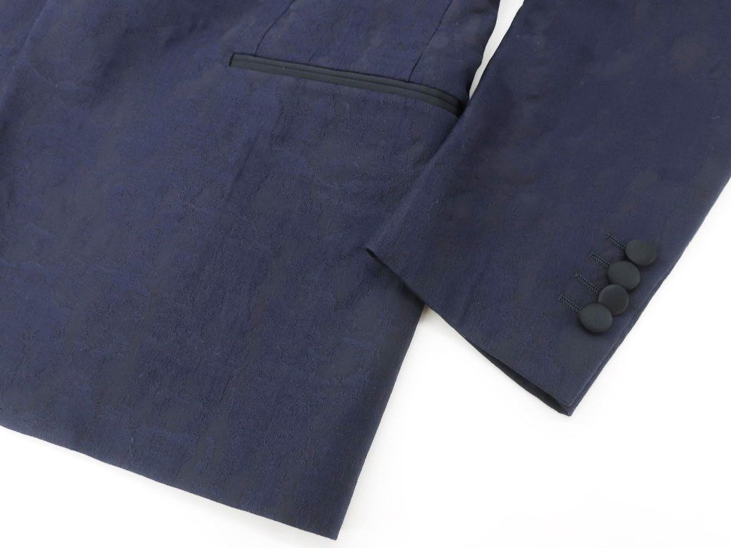 【中古】ラルディーニ LARDINI ジャガード コットンウール テーラードジャケット ネイビー【サイズ48】【メンズ】-7