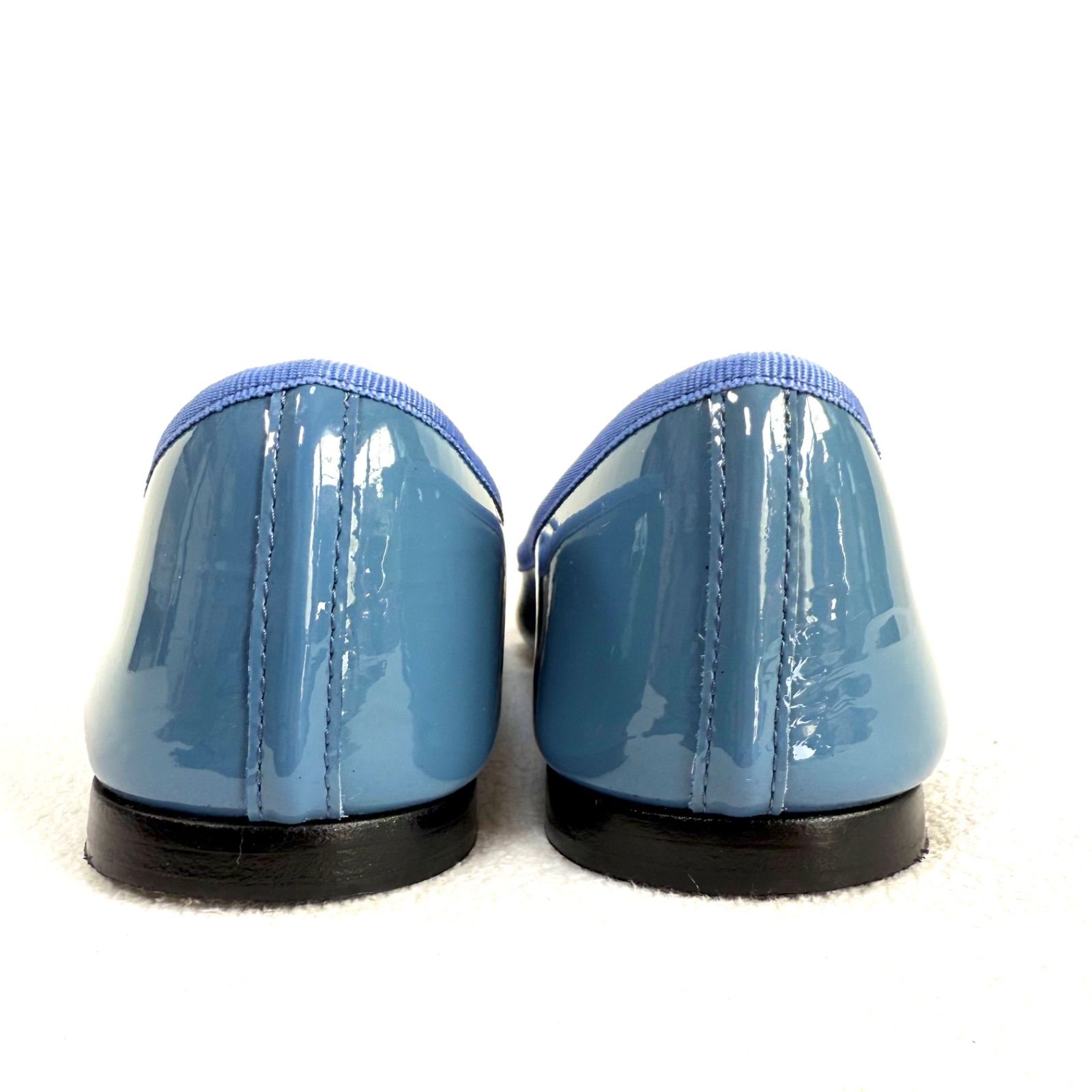 極美品✨レペット エナメル フラット バレエシューズ ブルー 38.5