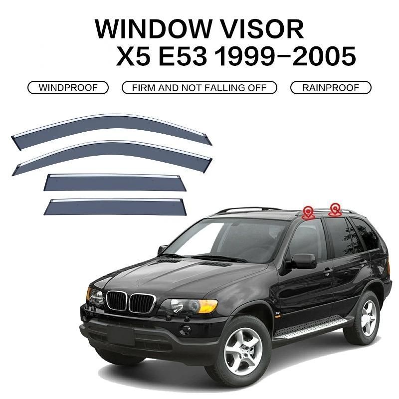◆BMW X5 1999年-2025年 E53 E70 F15 G05 ウィンドウ バイザー ディフレクター ウィンドウ 雨 バイザー バイザー サン 雨 スモー