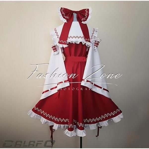 新品◇東方Project 風 博麗 霊夢 コスプレ衣装 ウィッグ 靴 新品◇東方Project 風 博麗 霊夢 コスプレ衣装 ウィッグ 靴