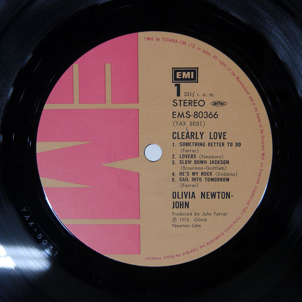 帯 国内盤 OLIVIA NEWTON JOHN/CLEARLY LOVE/EMI EMS80366 LP