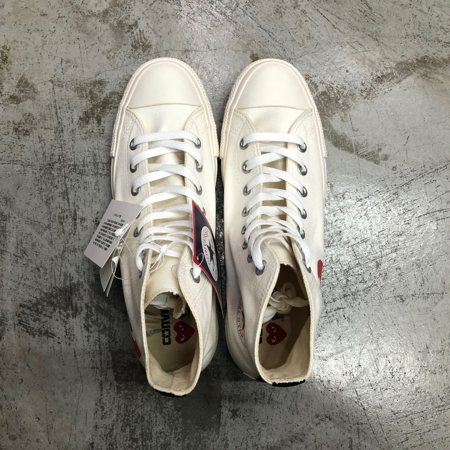 新品 PLAY COMME des GARCONS × Converse コラボ ハート ハイカットスニーカー プレイコムデギャルソン コンバース AZ-K113-001-2-6  27cm