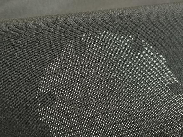 平和屋着物▽本塩沢　単衣　雪輪　黒地　正絹　逸品　AABB1375np 平和屋着物▽本塩沢 単衣 雪輪 黒地 正絹 逸品 AABB1375np 平和屋着物